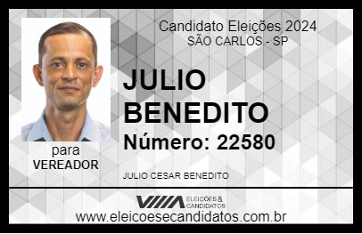 Candidato JULIO BENEDITO 2024 - SÃO CARLOS - Eleições