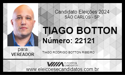 Candidato TIAGO BOTTON 2024 - SÃO CARLOS - Eleições