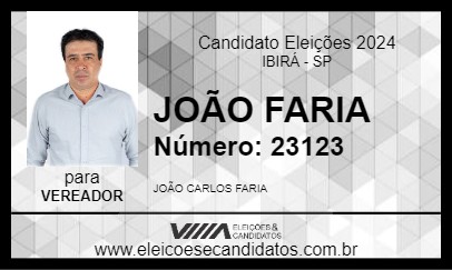 Candidato JOÃO FARIA 2024 - IBIRÁ - Eleições