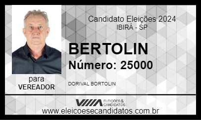 Candidato BERTOLIN 2024 - IBIRÁ - Eleições