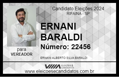 Candidato ERNANI BARALDI 2024 - RIFAINA - Eleições