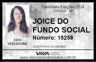 Candidato JOICE AZEVEDO 2024 - CATIGUÁ - Eleições