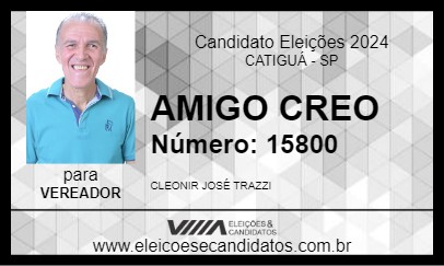 Candidato AMIGO CREO 2024 - CATIGUÁ - Eleições