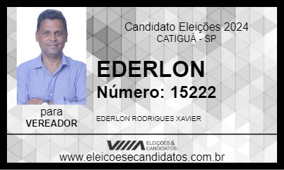 Candidato EDERLON 2024 - CATIGUÁ - Eleições