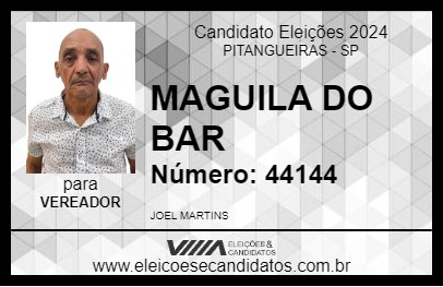 Candidato MAGUILA DO BAR 2024 - PITANGUEIRAS - Eleições