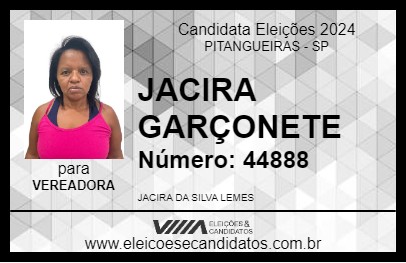 Candidato JACIRA GARÇONETE 2024 - PITANGUEIRAS - Eleições