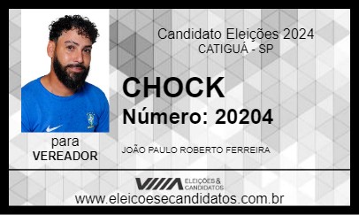 Candidato CHOCK 2024 - CATIGUÁ - Eleições