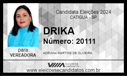 Candidato DRIKA 2024 - CATIGUÁ - Eleições