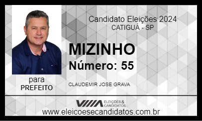 Candidato MIZINHO 2024 - CATIGUÁ - Eleições