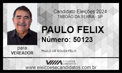 Candidato PAULO FELIX 2024 - TABOÃO DA SERRA - Eleições