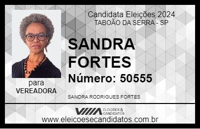 Candidato SANDRA FORTES 2024 - TABOÃO DA SERRA - Eleições