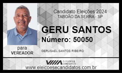 Candidato GERU SANTOS 2024 - TABOÃO DA SERRA - Eleições