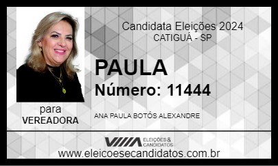 Candidato PAULA 2024 - CATIGUÁ - Eleições