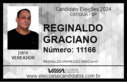 Candidato REGINALDO GRACIANO 2024 - CATIGUÁ - Eleições