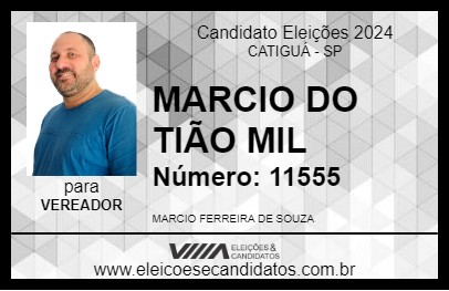 Candidato MARCIO DO TIÃO MIL 2024 - CATIGUÁ - Eleições