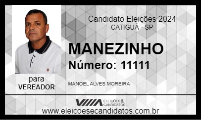 Candidato MANEZINHO 2024 - CATIGUÁ - Eleições