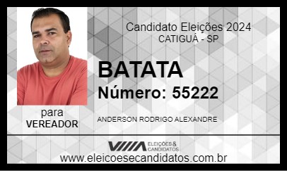 Candidato BATATA 2024 - CATIGUÁ - Eleições