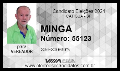 Candidato MINGA 2024 - CATIGUÁ - Eleições