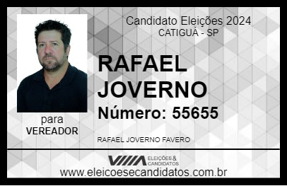 Candidato RAFAEL JOVERNO 2024 - CATIGUÁ - Eleições