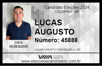 Candidato LUCAS AUGUSTO 2024 - CAÇAPAVA - Eleições