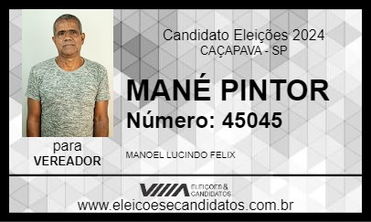 Candidato MANÉ PINTOR 2024 - CAÇAPAVA - Eleições