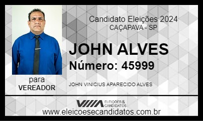 Candidato JOHN ALVES 2024 - CAÇAPAVA - Eleições