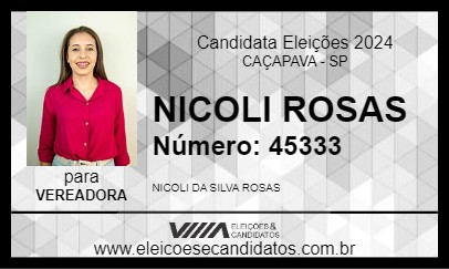 Candidato NICOLI ROSAS 2024 - CAÇAPAVA - Eleições