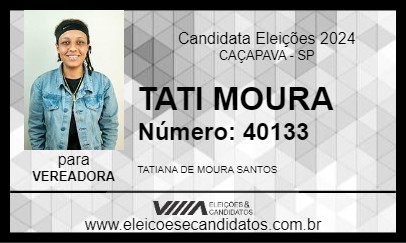 Candidato TATI MOURA 2024 - CAÇAPAVA - Eleições