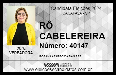 Candidato RÔ CABELEREIRA 2024 - CAÇAPAVA - Eleições