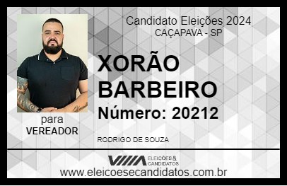 Candidato XORÃO BARBEIRO 2024 - CAÇAPAVA - Eleições