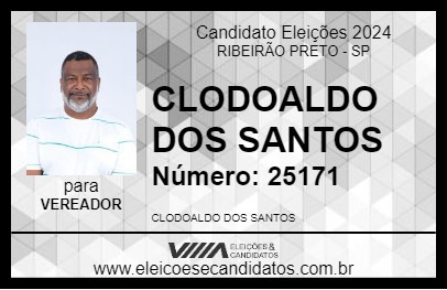 Candidato CLODOALDO DOS SANTOS 2024 - RIBEIRÃO PRETO - Eleições