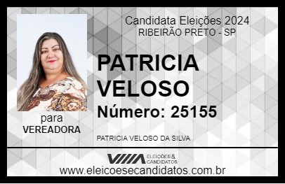 Candidato PATRICIA VELOSO 2024 - RIBEIRÃO PRETO - Eleições