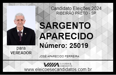 Candidato SARGENTO APARECIDO 2024 - RIBEIRÃO PRETO - Eleições