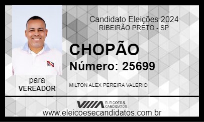 Candidato CHOPÃO 2024 - RIBEIRÃO PRETO - Eleições