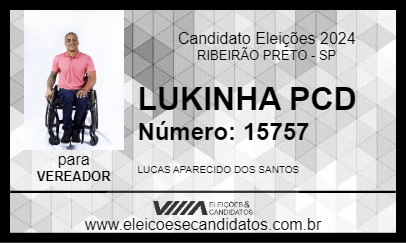 Candidato LUKINHA PCD 2024 - RIBEIRÃO PRETO - Eleições