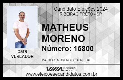 Candidato MATHEUS MORENO 2024 - RIBEIRÃO PRETO - Eleições