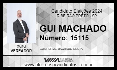 Candidato GUI MACHADO 2024 - RIBEIRÃO PRETO - Eleições