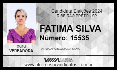 Candidato FATIMA SILVA 2024 - RIBEIRÃO PRETO - Eleições