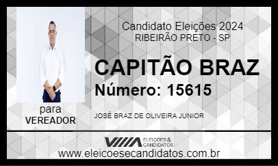 Candidato CAPITÃO BRAZ 2024 - RIBEIRÃO PRETO - Eleições