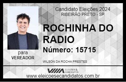 Candidato ROCHINHA DO RADIO 2024 - RIBEIRÃO PRETO - Eleições