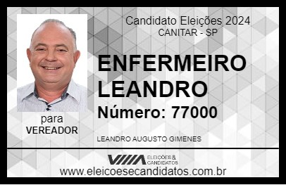 Candidato ENFERMEIRO LEANDRO 2024 - CANITAR - Eleições