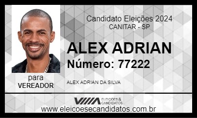 Candidato ALEX ADRIAN 2024 - CANITAR - Eleições