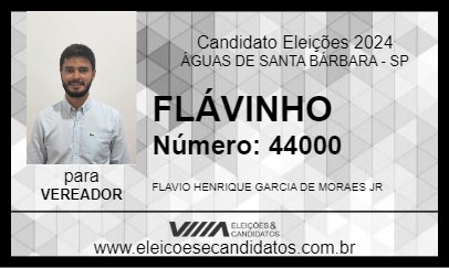 Candidato FLÁVINHO 2024 - ÁGUAS DE SANTA BÁRBARA - Eleições