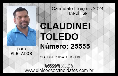 Candidato CLAUDINEI CHUCK 2024 - ITAPUÍ - Eleições