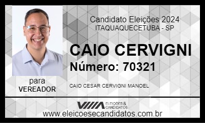 Candidato CAIO CERVIGNI 2024 - ITAQUAQUECETUBA - Eleições