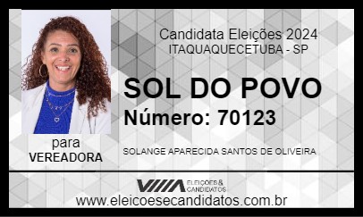 Candidato SOL DO POVO 2024 - ITAQUAQUECETUBA - Eleições