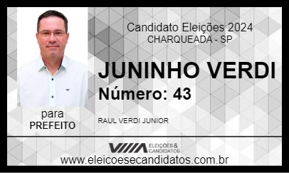 Candidato JUNINHO VERDI 2024 - CHARQUEADA - Eleições