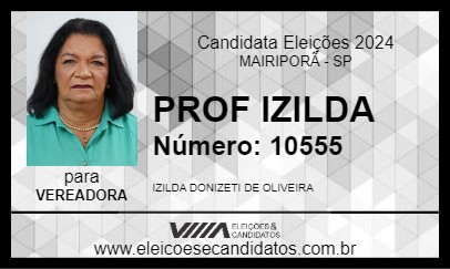 Candidato PROF IZILDA 2024 - MAIRIPORÃ - Eleições