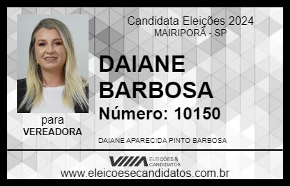 Candidato DAIANE BARBOSA 2024 - MAIRIPORÃ - Eleições