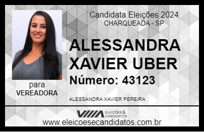 Candidato ALESSANDRA XAVIER  UBER 2024 - CHARQUEADA - Eleições